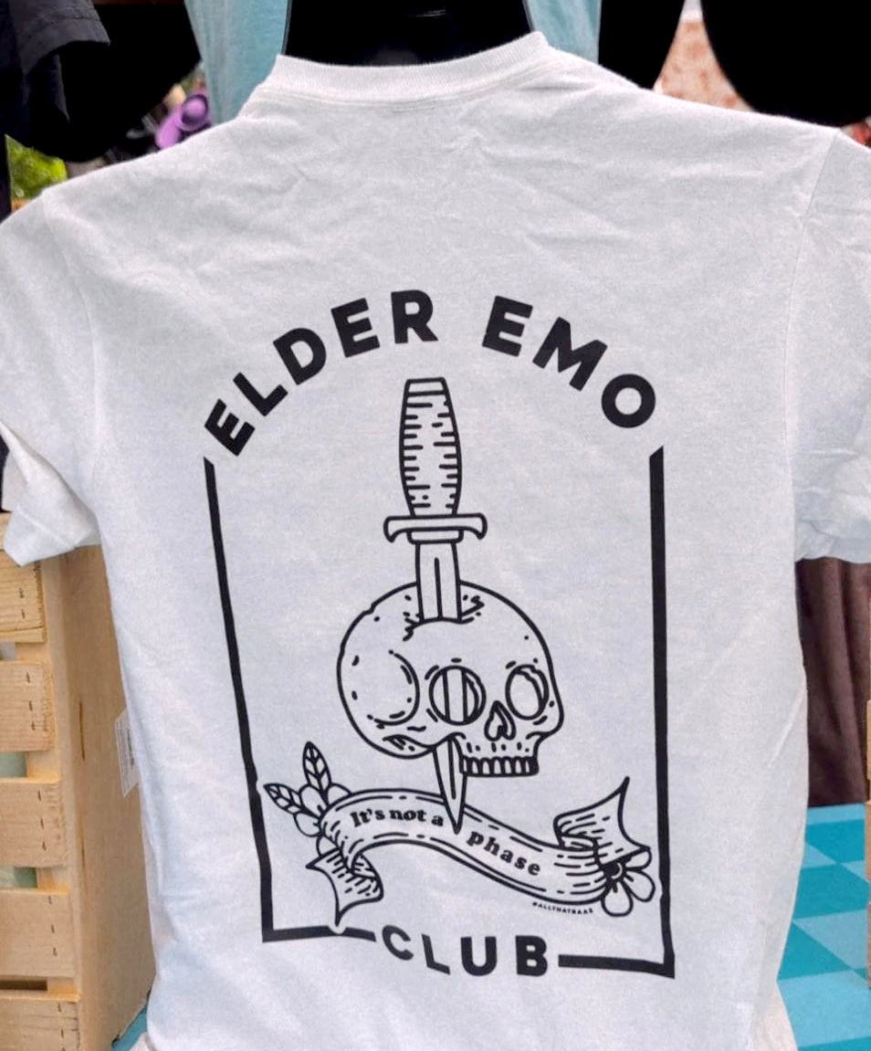 Elder Emo Club shirt - Freshman Class WHITE