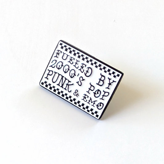 Fueled by 2000s Pop Punk and Emo Enamel Pin