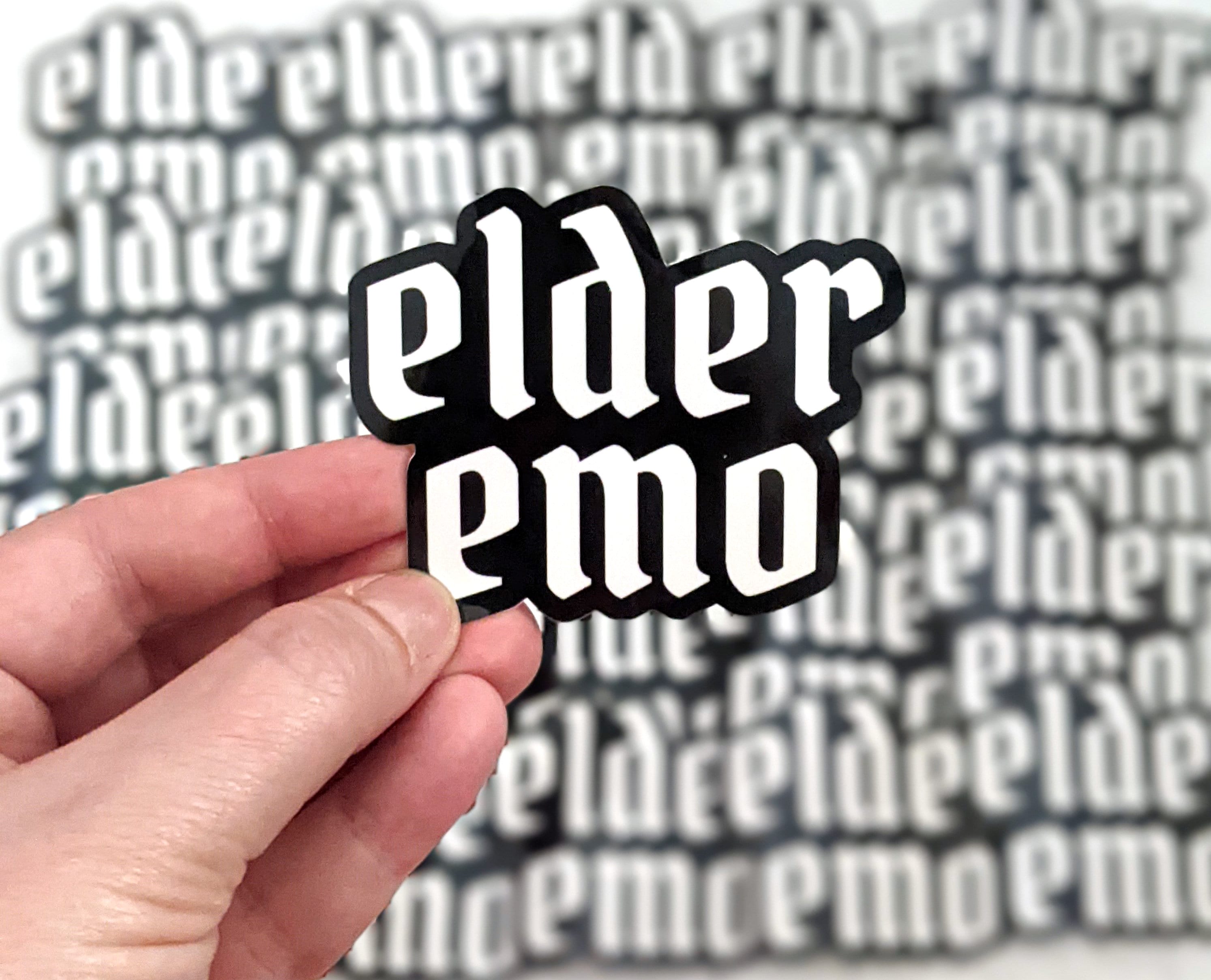 Elder Emo Gifts Sticker for Sale by suns8