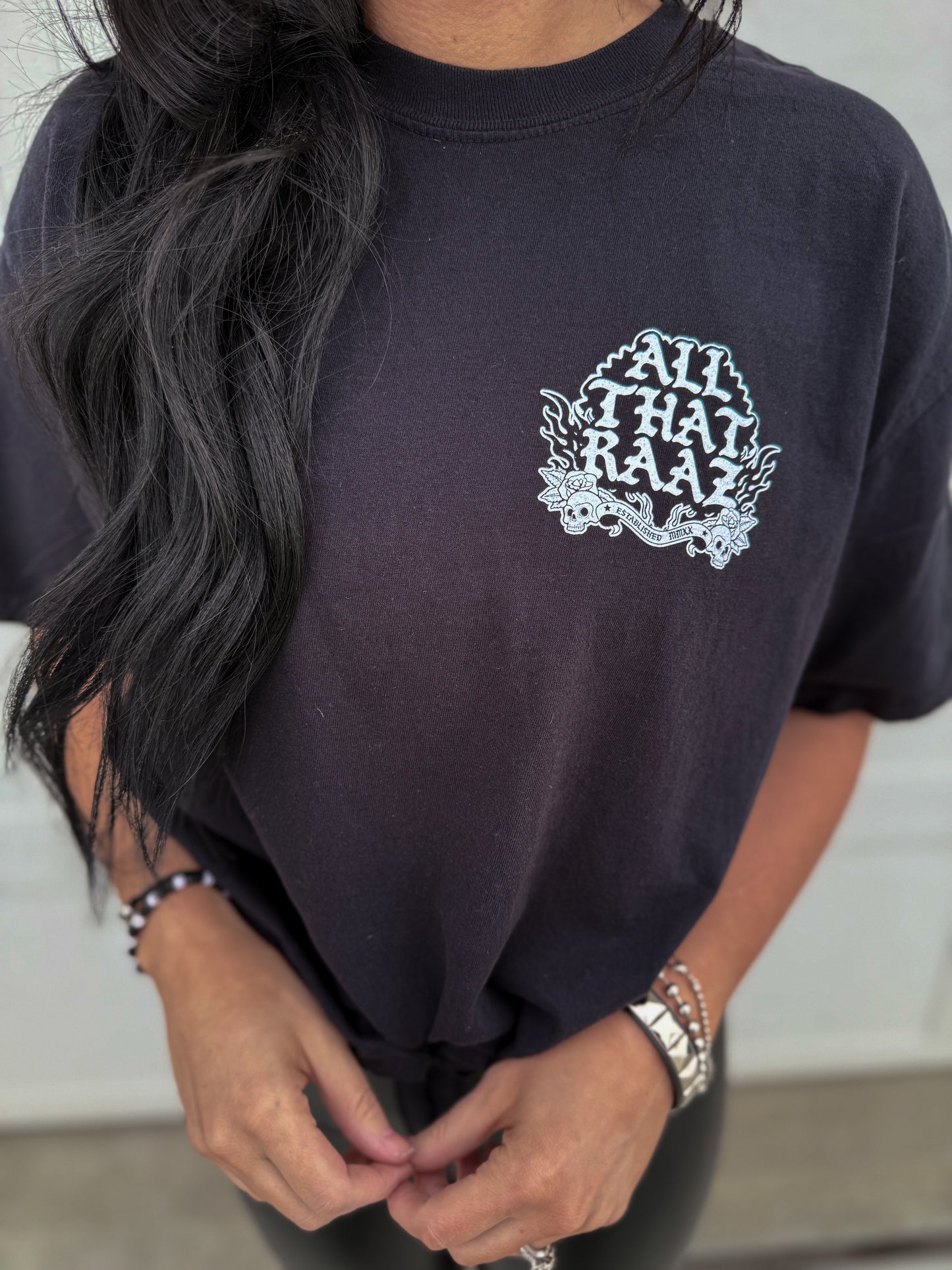 Sugar, We're Going Down Swinging Black Cotton Shirt