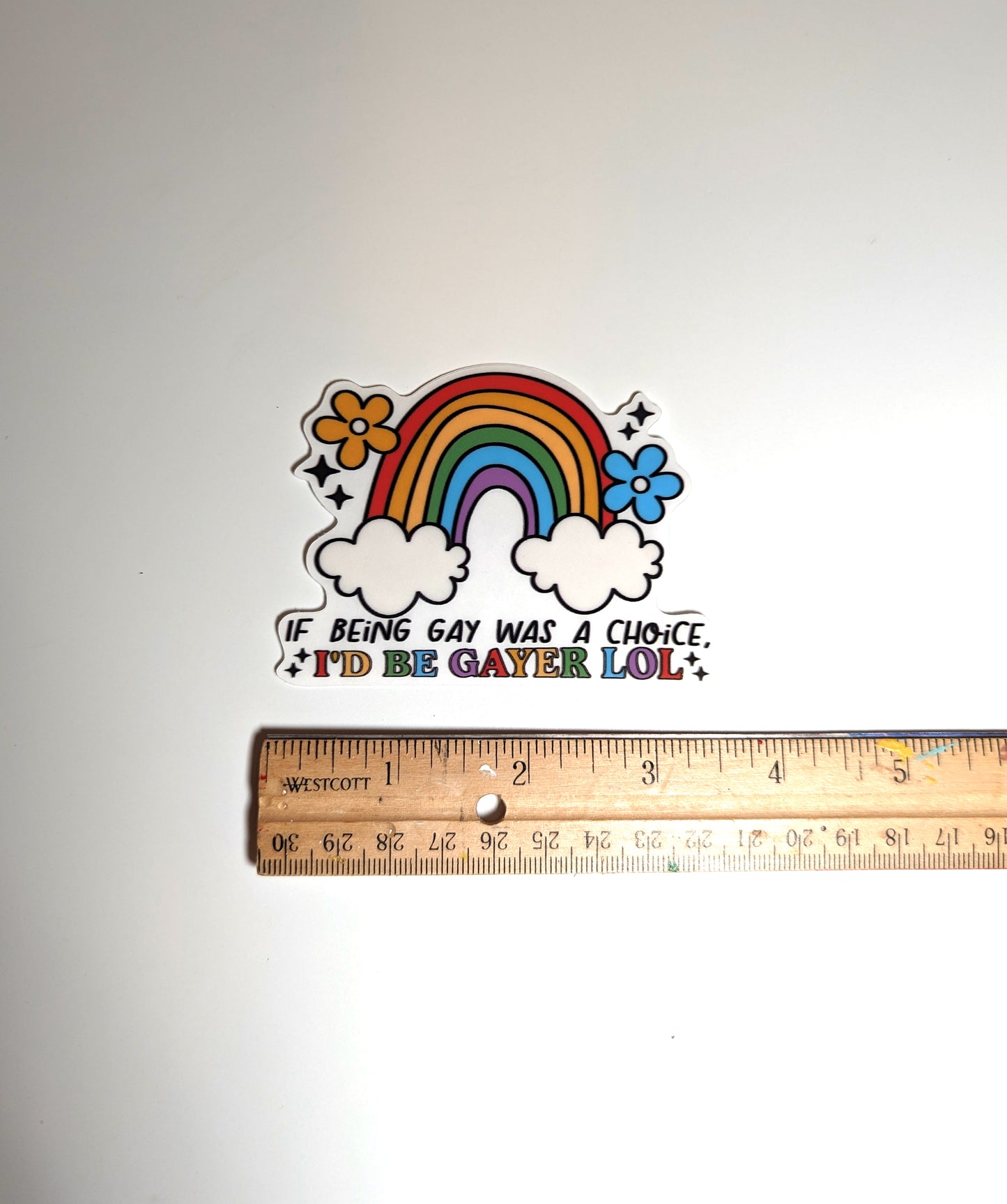 Transparent LGBTQ Pride sticker