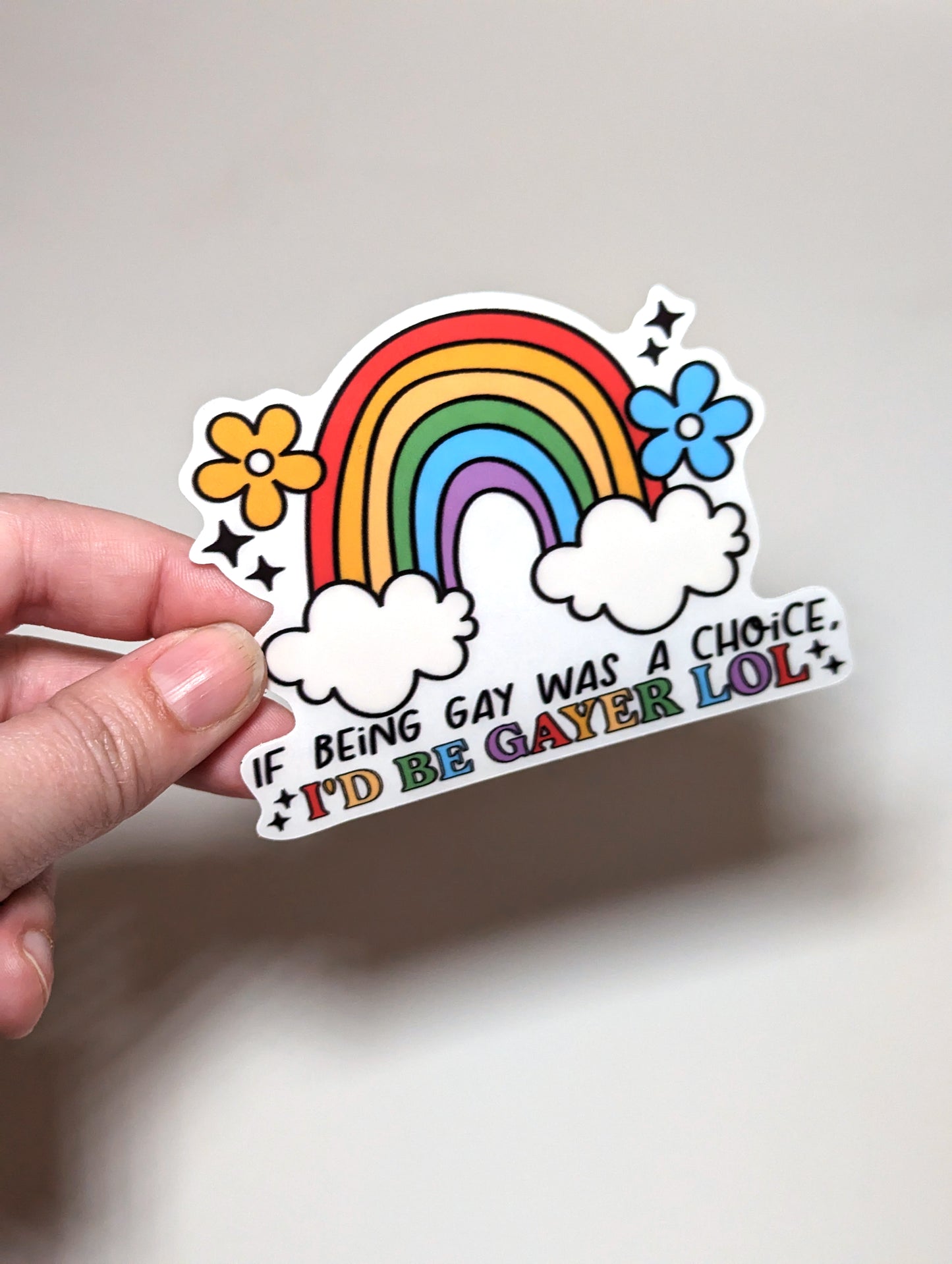 Transparent LGBTQ Pride sticker