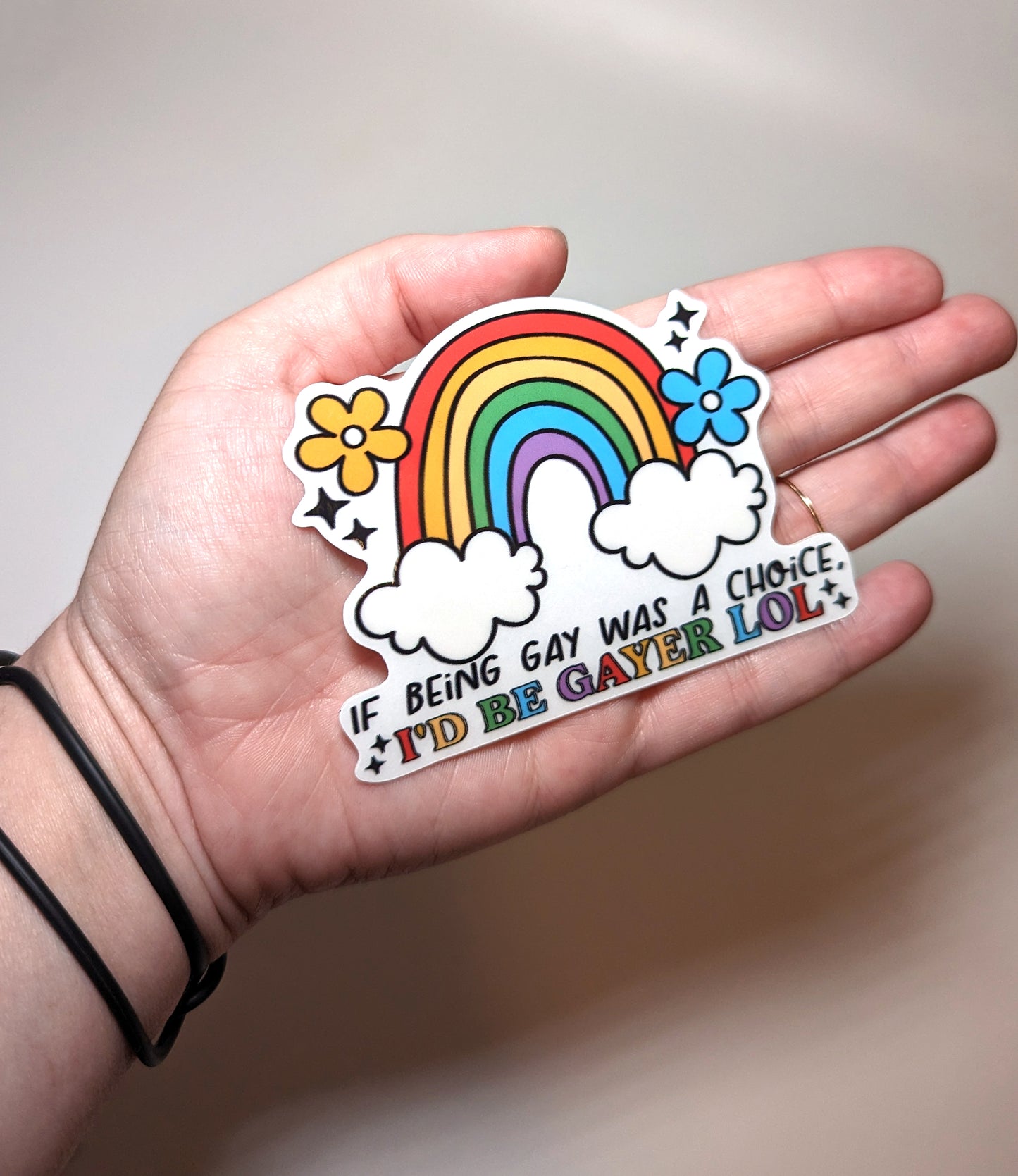 Transparent LGBTQ Pride sticker