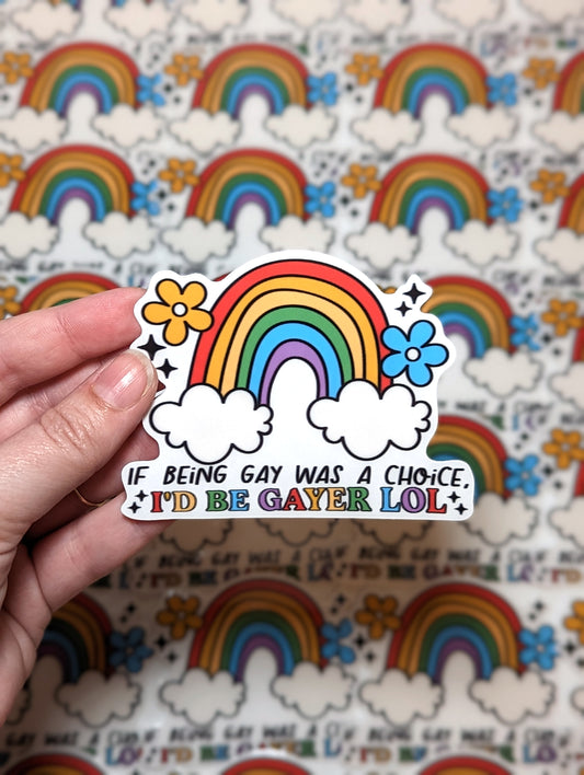 Transparent LGBTQ Pride sticker