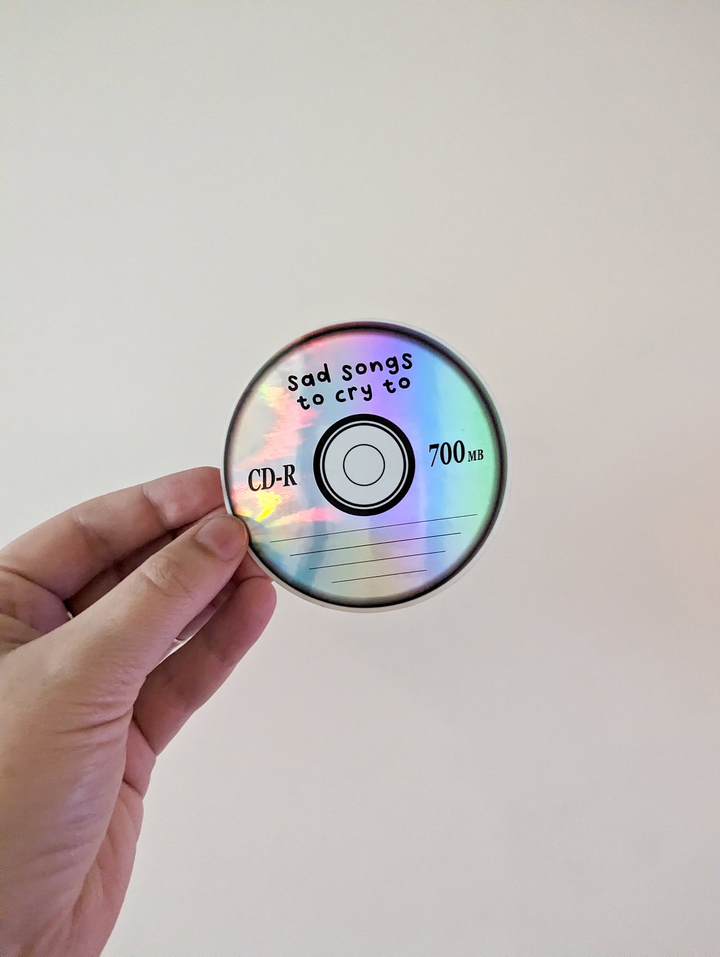 Sad Songs to Cry To CD Sticker