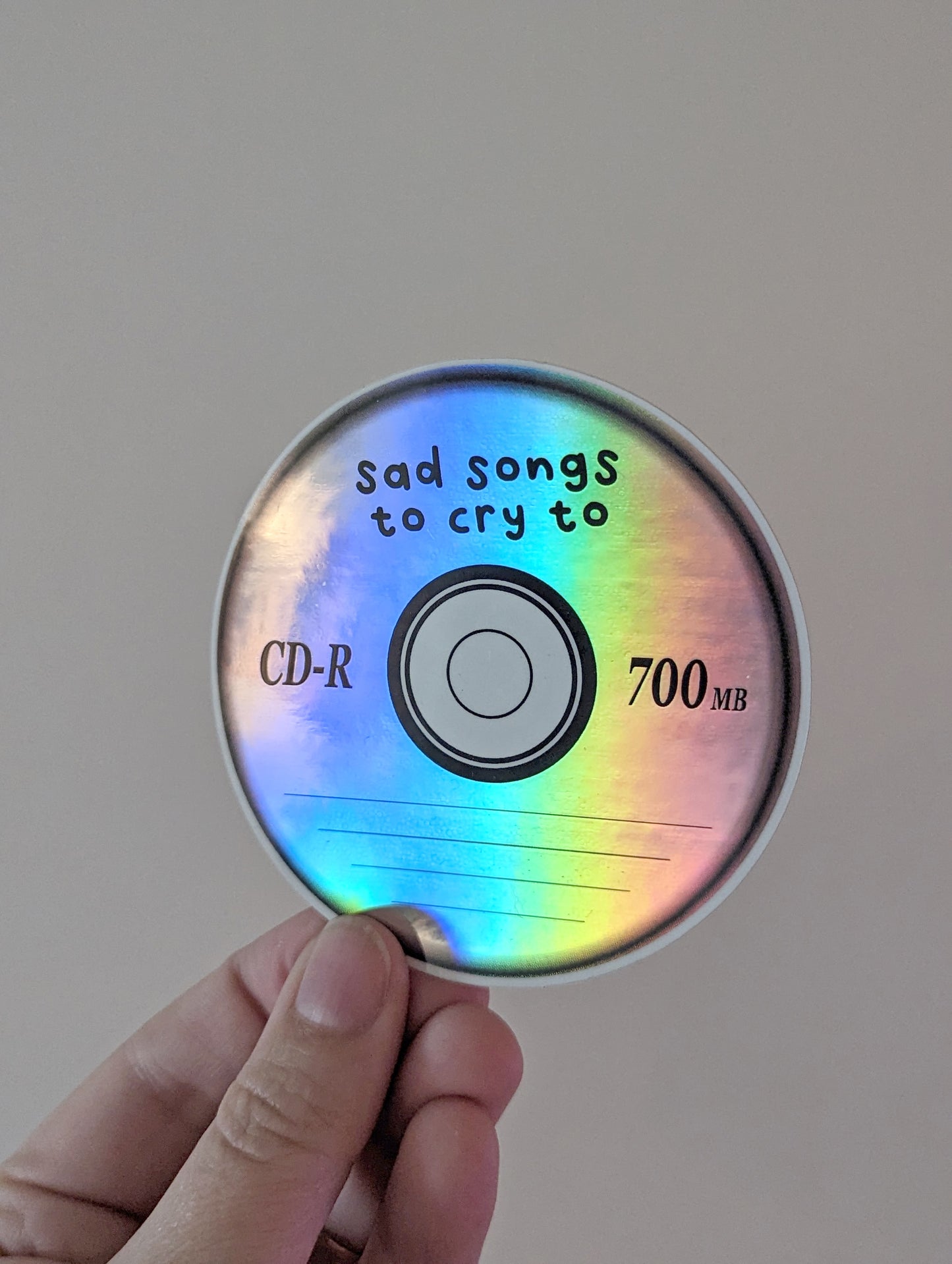 Sad Songs to Cry To CD Sticker