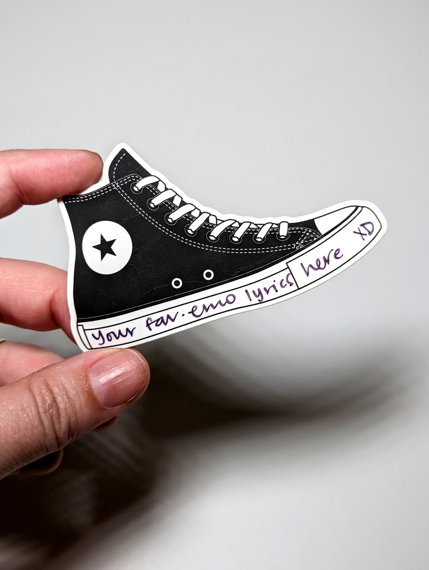 High-top shoe sticker