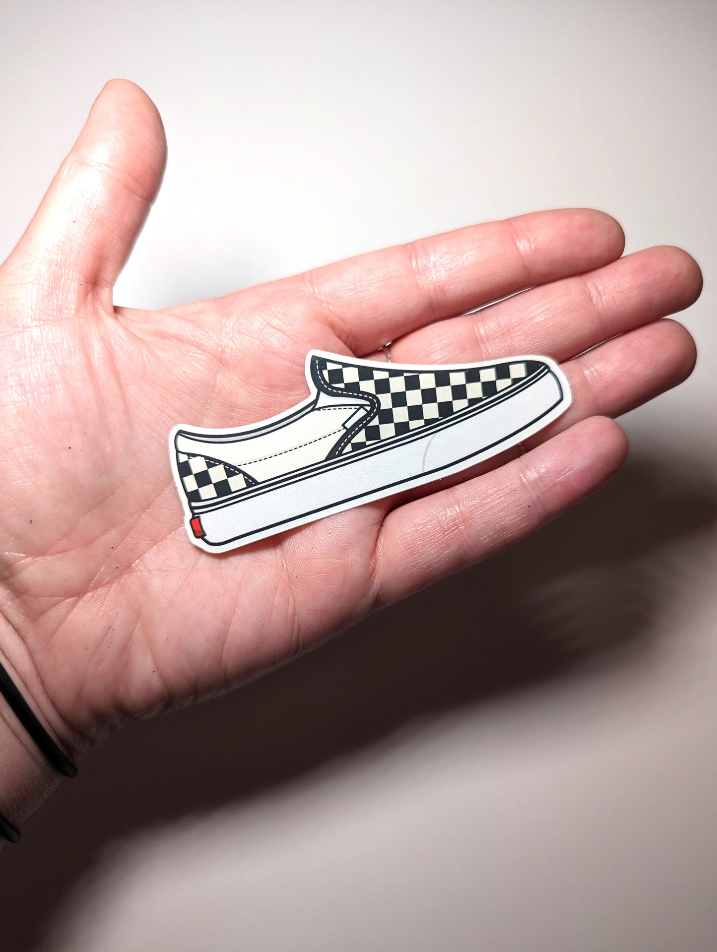 Checkered shoe sticker