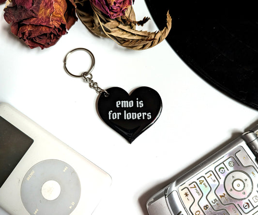 Emo is for Lovers Keychain