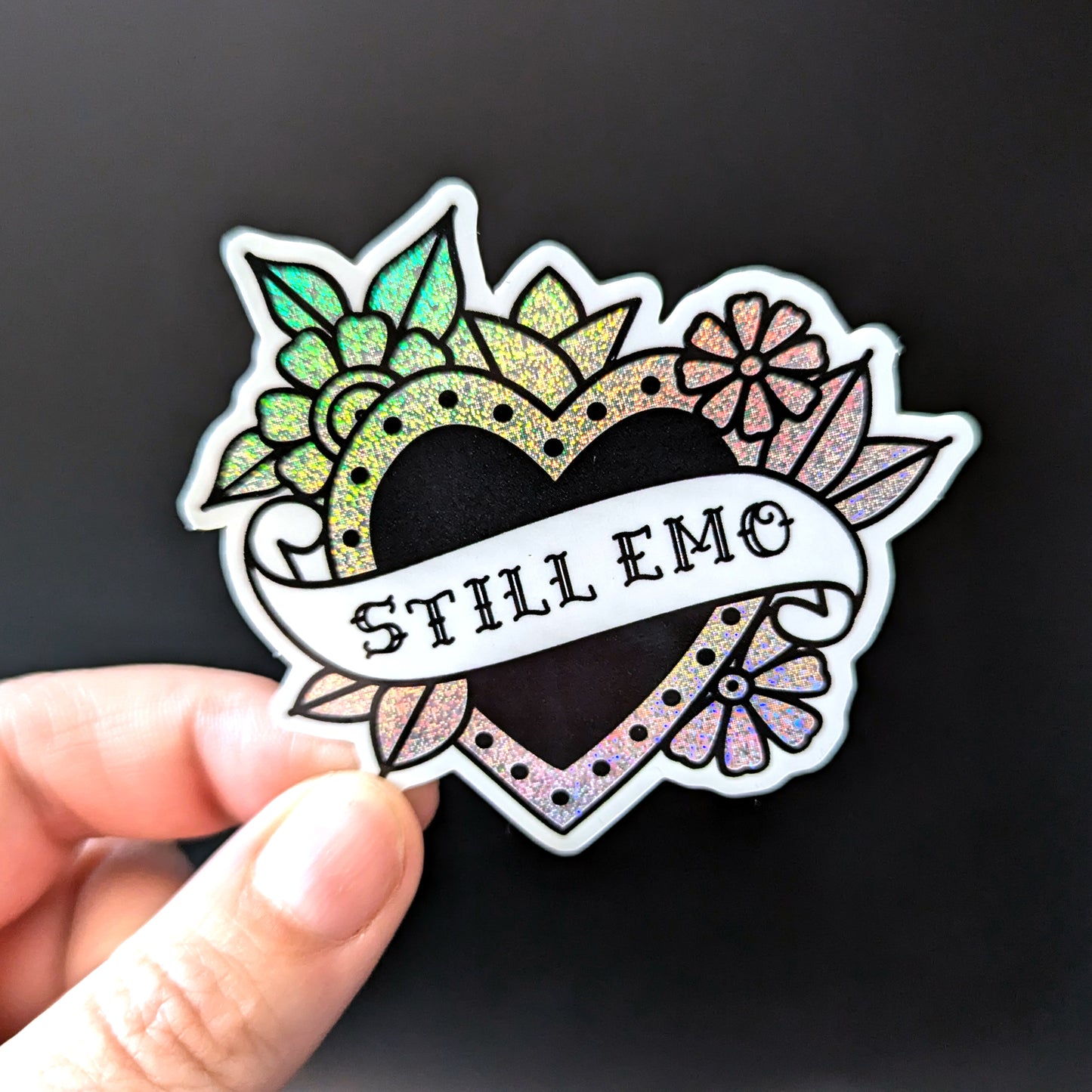 Still Emo Glitter Sticker