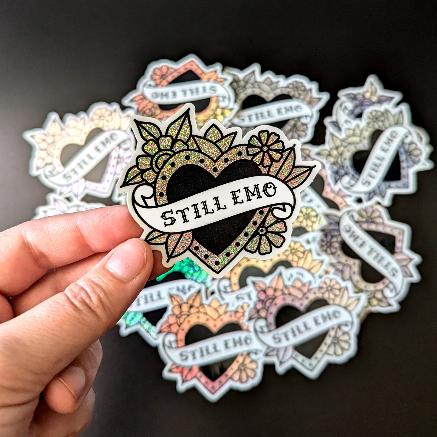 Still Emo Glitter Sticker