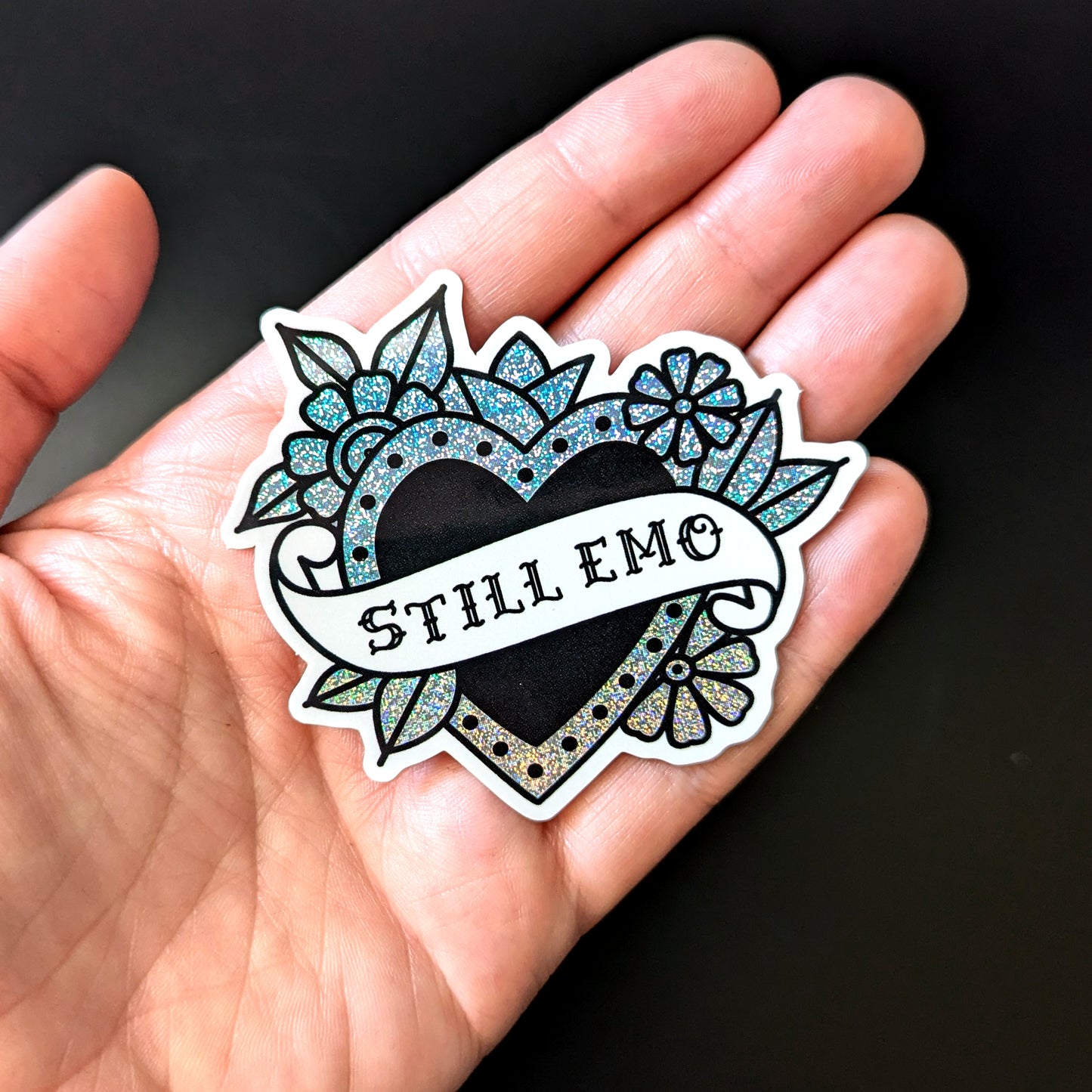 Still Emo Glitter Sticker