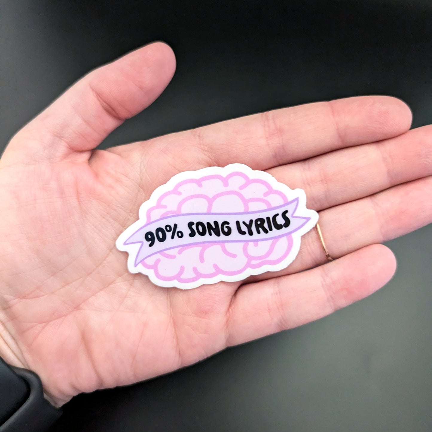 90% Song Lyrics sticker