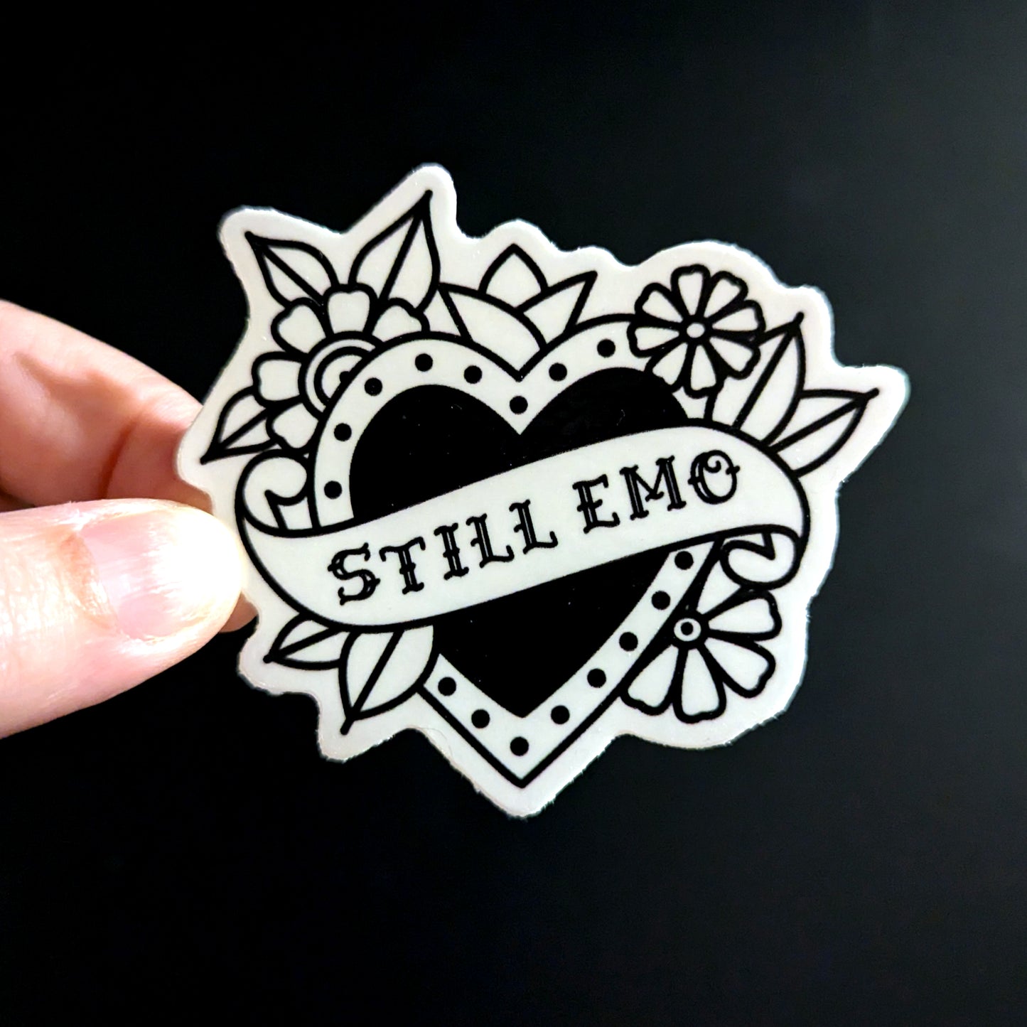 Still Emo Heart Sticker