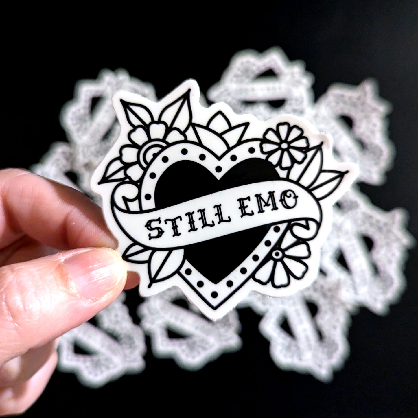 Still Emo Heart Sticker