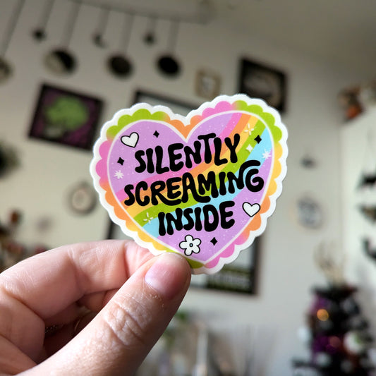 Silently Screaming Inside Sticker