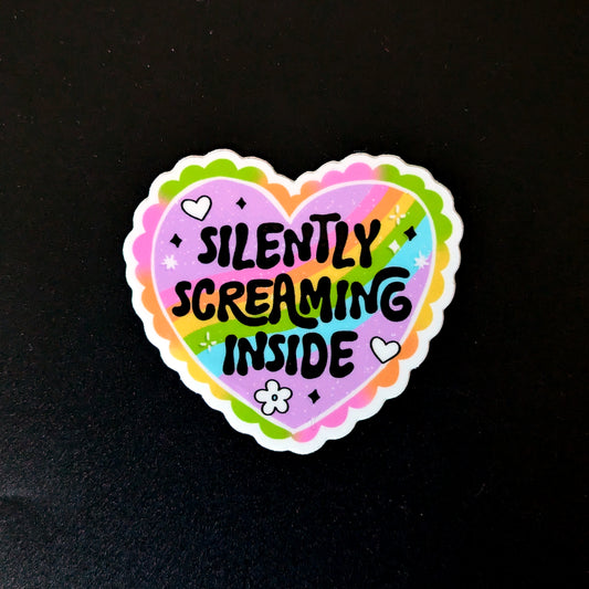 Silently Screaming Inside Sticker