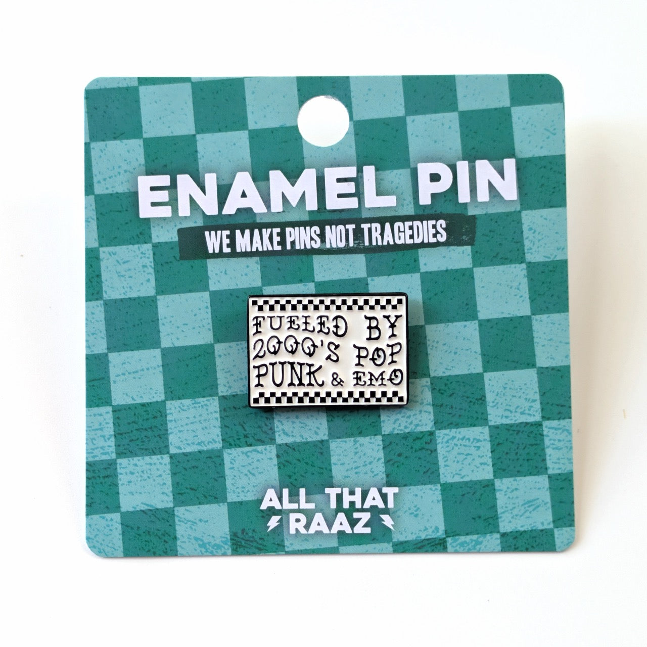 Fueled by 2000s Pop Punk and Emo Enamel Pin