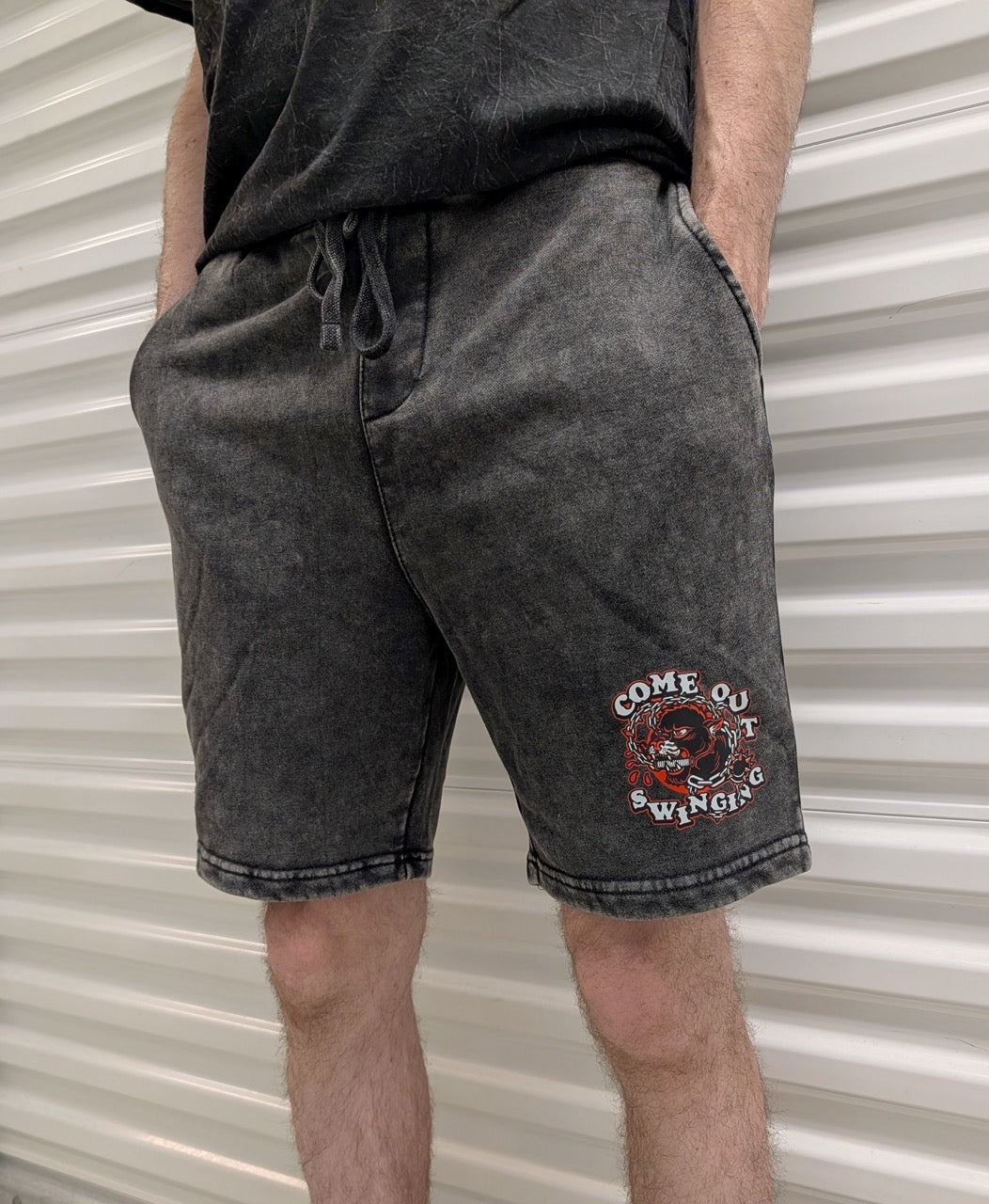 Come Out Swinging Unisex Mineral Wash Fleece Shorts