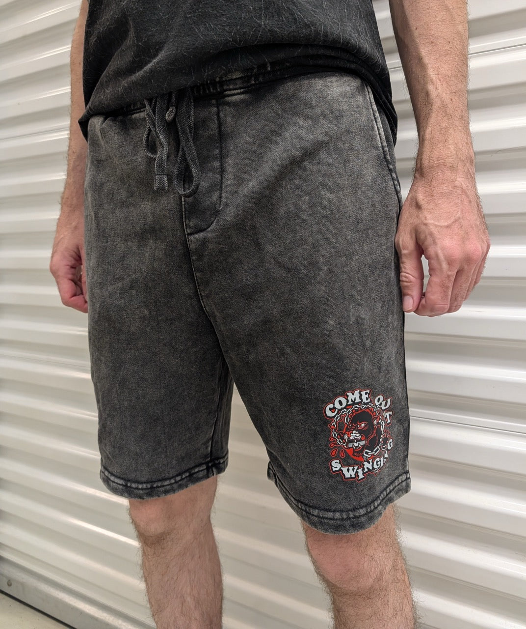 Come Out Swinging Unisex Mineral Wash Fleece Shorts