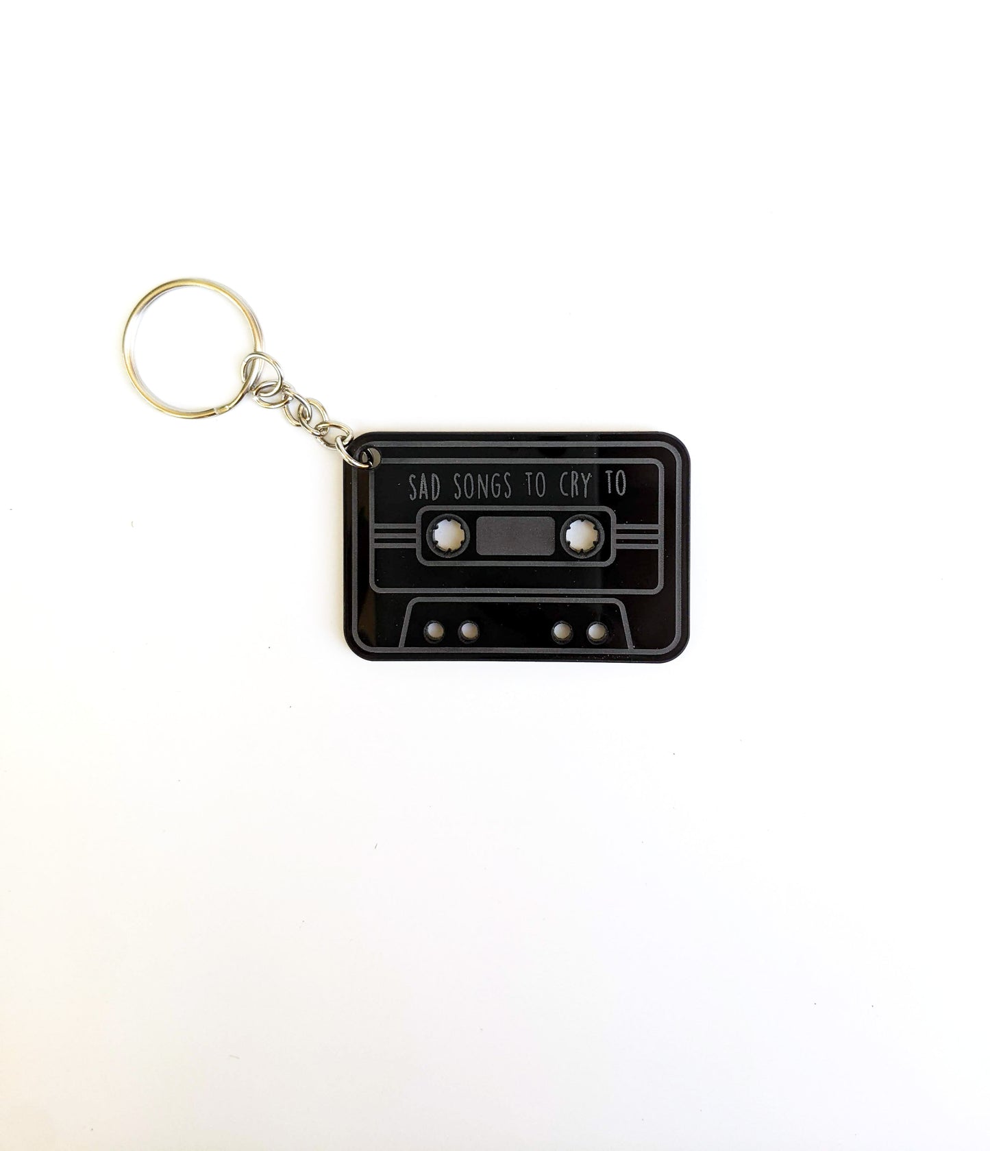 Sad Songs to Cry to Mixtape Keychain