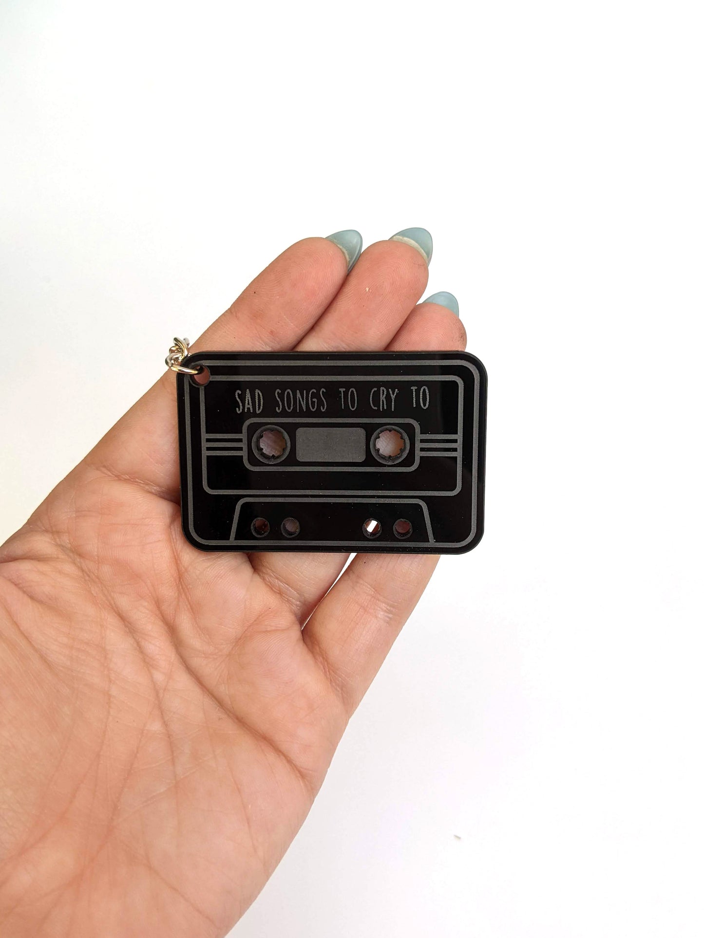 Sad Songs to Cry to Mixtape Keychain