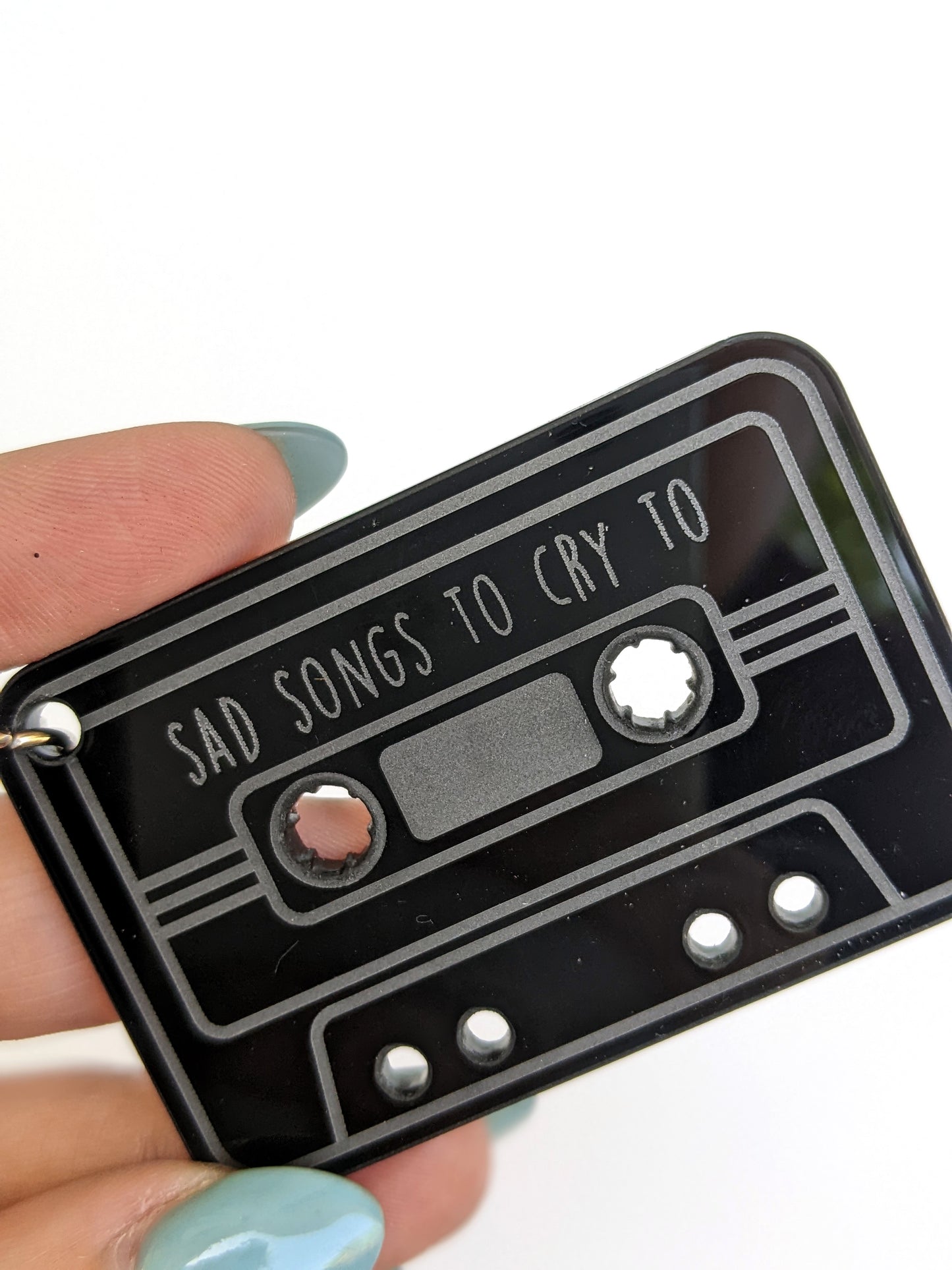 Sad Songs to Cry to Mixtape Keychain