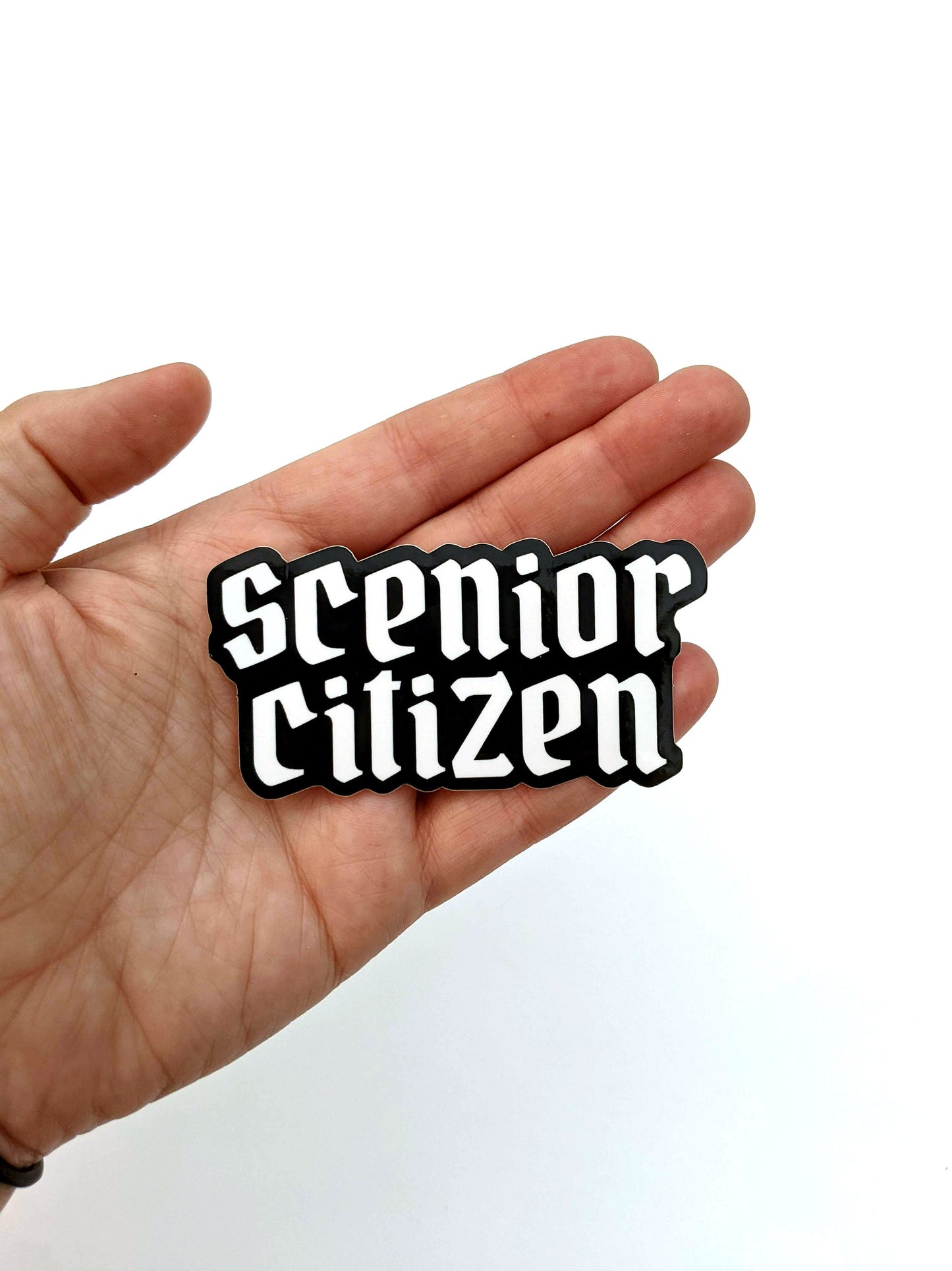 Scenior Citizen Sticker