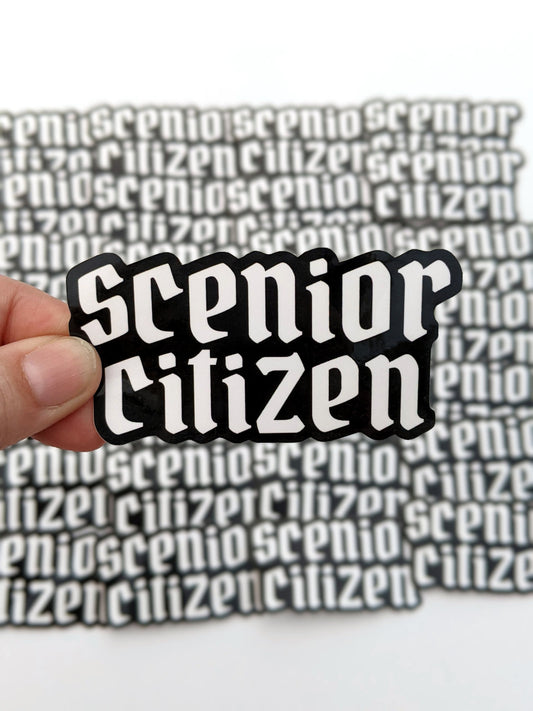 Scenior Citizen Sticker