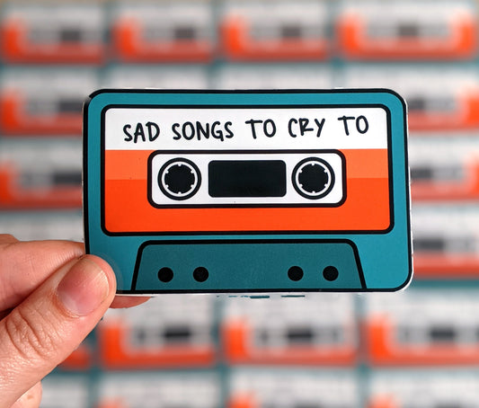 Sad Songs to Cry to Mixtape Sticker